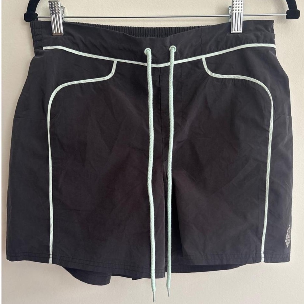 FP Movement by Free People Black Shorts with Mint Trim